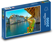 Lucerna - Szwajcaria, most Puzzle 2000 elementów - 90x60 cm