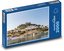 Lindos - Rhodos, Řecko Puzzle 2000 - 90x60 cm