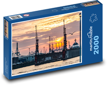 Hamburg - přístav, moře Puzzle 2000 dílků - 90 x 60 cm