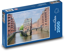 Hamburg - Germany, bridges Puzzle 2000 pieces - 90 x 60 cm