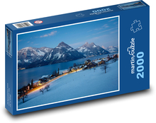 Winter landscape by the lake Puzzle 2000 pieces - 90 x 60 cm