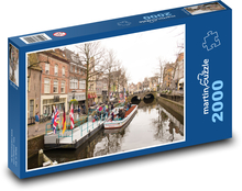 Alkmaar - Holandsko, kanály Puzzle 2000 dielikov - 90 x 60 cm