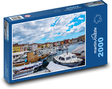 Prístav s loďami Puzzle 2000 dielikov - 90 x 60 cm