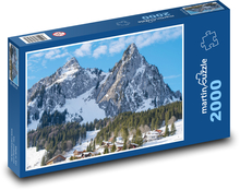 Hora pokrytá snehom Puzzle 2000 dielikov - 90 x 60 cm