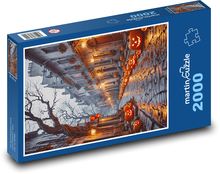 Halloween - Kürbis auf der Straße Puzzle 2000 Teile - 90 x 60 cm
