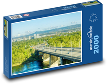 City - bridge, nature Puzzle 2000 pieces - 90 x 60 cm