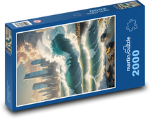 Tsunami - a huge wave Puzzle 2000 pieces - 90 x 60 cm