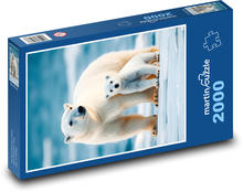 Lední medvěd - medvídě, mládě Puzzle 2000 dílků - 90 x 60 cm