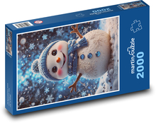 Smejúci sa snehuliak Puzzle 2000 dielikov - 90 x 60 cm