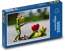 Žáby - svatý Valentýn Puzzle 2000 dílků - 90 x 60 cm