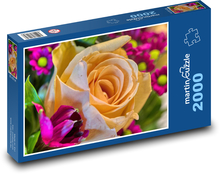 Kytica ruží Puzzle 2000 dielikov - 90 x 60 cm