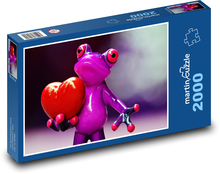 Herz und Frosch Puzzle 2000 Teile - 90 x 60 cm