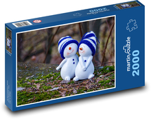 Zamilovaní sněhuláci Puzzle 2000 dílků - 90 x 60 cm