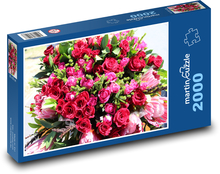 Valentínska kytica ruží Puzzle 2000 dielikov - 90 x 60 cm