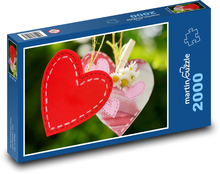 Červené srdce k Valentýnu Puzzle 2000 - 90x60 cm