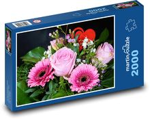 Valentinstagsstrauß Puzzle 2000 Teile - 90 x 60 cm