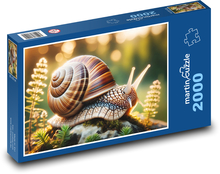 Hlemýžď v lese Puzzle 2000 - 90x60 cm