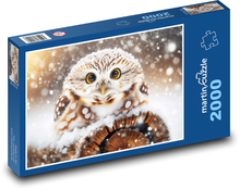 Sowa na śniegu Puzzle 2000 elementów - 90x60 cm