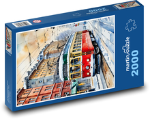 Tramwaj śnieżny Puzzle 2000 elementów - 90x60 cm