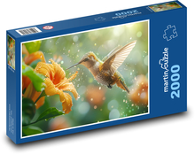 Kolibřík na květině Puzzle 2000 dílků - 90 x 60 cm