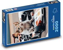 Maus im Rennwagen Puzzle 2000 Teile - 90 x 60 cm