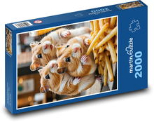 Hamsters with fries Puzzle 2000 pieces - 90 x 60 cm
