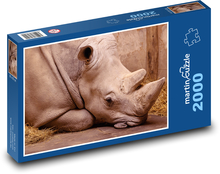 Śpiący nosorożec Puzzle 2000 elementów - 90x60 cm