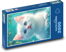 Biele mačiatko Puzzle 2000 dielikov - 90 x 60 cm