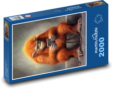 Opice s mobilem Puzzle 2000 dílků - 90 x 60 cm