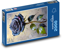 Eine schwarze Rose Puzzle 2000 Teile - 90 x 60 cm