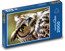 Rohatá sova Puzzle 2000 dílků - 90 x 60 cm