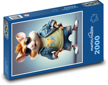 Škrečok v okuliaroch Puzzle 2000 dielikov - 90 x 60 cm