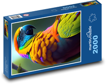 Farebný papagáj Puzzle 2000 dielikov - 90 x 60 cm