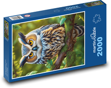 Sova - vták Puzzle 2000 dielikov - 90 x 60 cm