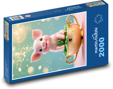 Šťastné prasa Puzzle 2000 dielikov - 90 x 60 cm