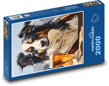 Pes a pivo Puzzle 2000 dílků - 90 x 60 cm