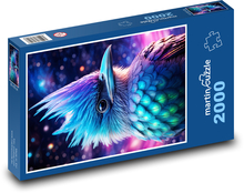 Vták s farebným perím Puzzle 2000 dielikov - 90 x 60 cm