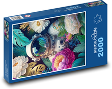 Astronauta w kwiatach Puzzle 2000 elementów - 90x60 cm