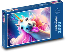 Jednorożec o różowym języku Puzzle 2000 elementów - 90x60 cm