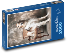 Pes sediaci na stoličke Puzzle 2000 dielikov - 90 x 60 cm