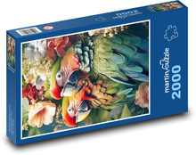 Kolorowe papugi Puzzle 2000 elementów - 90x60 cm
