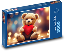 Pluszowy miś miłości Puzzle 2000 elementów - 90x60 cm
