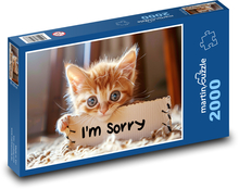 Kotě - omluva Puzzle 2000 dílků - 90 x 60 cm