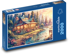 Horský dom Puzzle 2000 dielikov - 90 x 60 cm