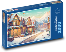 Vánoční vesnice Puzzle 2000 dílků - 90 x 60 cm