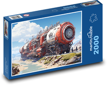 Retro vlaková fantázia Puzzle 2000 dielikov - 90 x 60 cm
