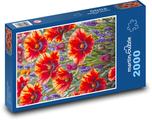Blühende Mohnblumen Puzzle 2000 Teile - 90 x 60 cm