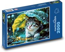 Kočka v dešti Puzzle 2000 dílků - 90 x 60 cm