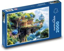 Dom na skale Puzzle 2000 elementów - 90x60 cm