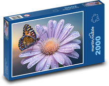 Blume - Schmetterling Puzzle 2000 Teile - 90 x 60 cm